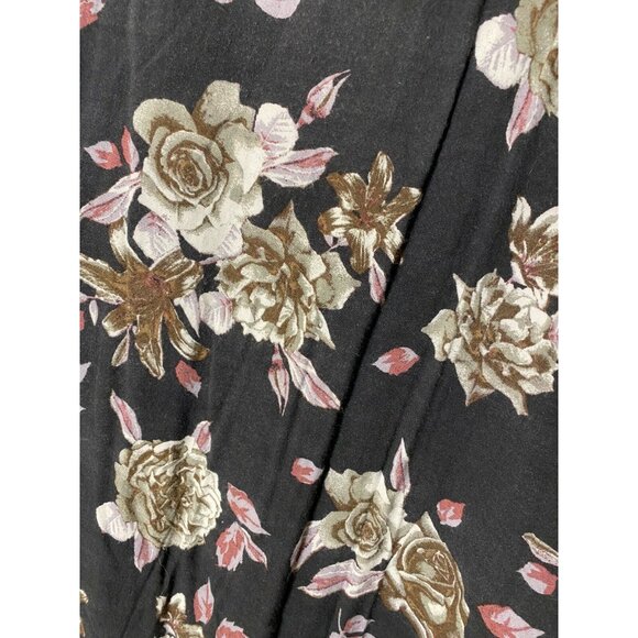 C BRAND WOMENS SIZE SMALL 2/4 ORIENTAL STYLE DRESS BACK CUTOUT FLORAL Asian S - Picture 2 of 3